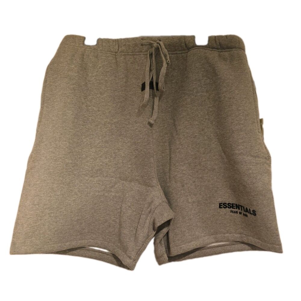 Fear of God Essentials Men's Dark Oatmeal Fleece Shorts XL NWT Drawstring